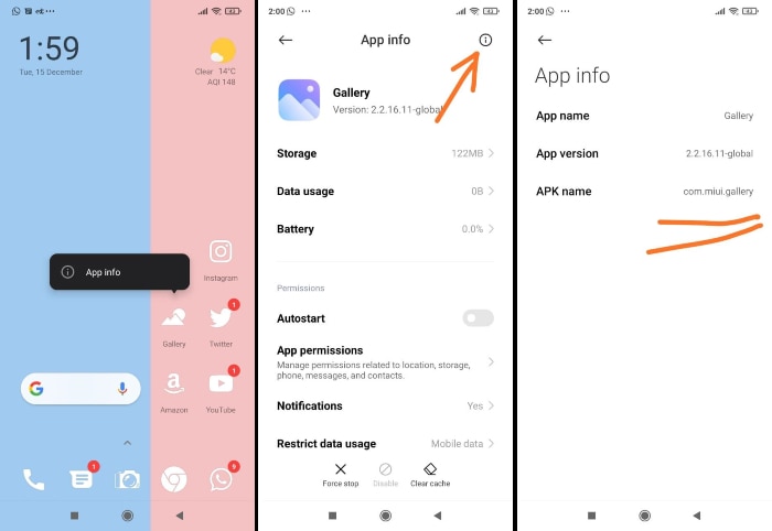 ऐसे देखना है ऐप के पैकेज का नाम. App Package Name