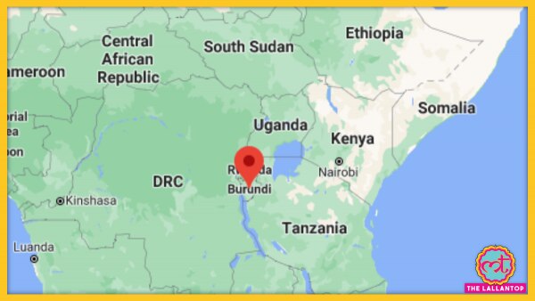 बुरुंडी पूर्वी अफ्रीका का एक लैंड लॉक्ड देश है. (गूगल मैप्स) Burundi