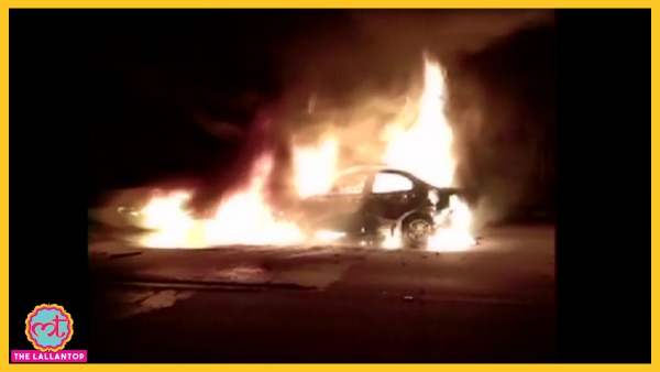 CNG गाड़ी का खास ख्याल रखना होता है. सांकेतिक फोटो- ANI Twitter Car Fire 2