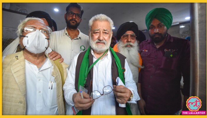 9 दिसंबर को सरकार के साथ हुई बातचीत के बाद दर्शन पाल (हरा गमछा डाले) (फाइल फोटो- PTI) Darshan