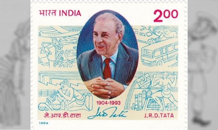 जिन JRD ने अपने करियर की शुरुआत पोस्टल स्टैम्प की कमाई से की थी बाद में उनके नाम का भी पोस्टल स्टैम्प बना. क्या अब एयर इंडिया भी टाटा की बनेगी. (तस्वीर: इंडिया पोस्ट, भारत सरकार) जिन JRD ने अपने करियर की शुरुआत पोस्टल स्टैम्प की कमाई से की थी बाद में उनके नाम का भी पोस्टल स्टैम्प बना. क्या अब एयर इंडिया भी टाटा की बनेगी. (तस्वीर: इंडिया पोस्ट, भारत सरकार)