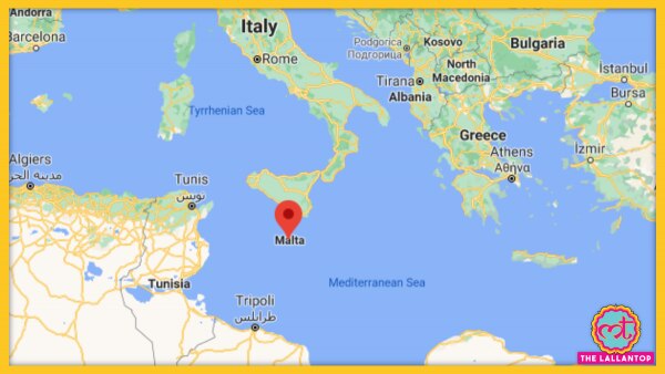 भूमध्यसागर में बसा एक द्वीपीय देश है माल्टा. (गूगल मैप्स) Malta