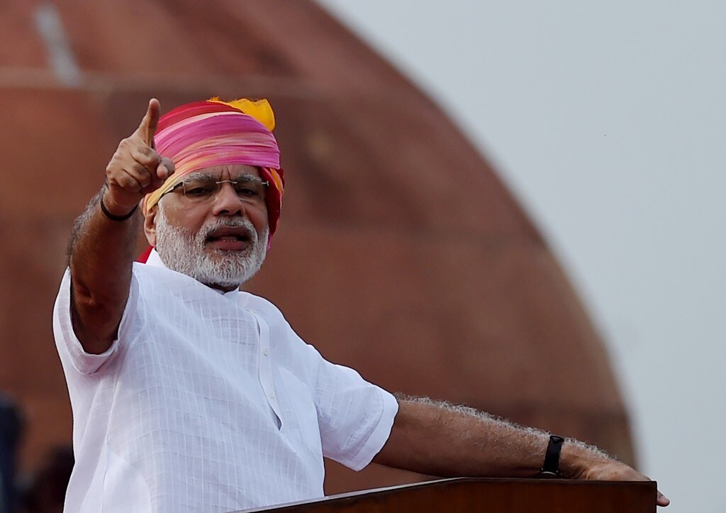 2016 में स्वतंत्रता दिवस के मौके पर प्रधानमंत्री नरेंद्र मोदी.