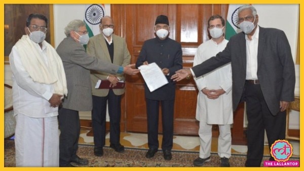 विपक्षी दलों ने राष्ट्रपति से मिल कर उन्हें किसान कानून वापस लेने का ज्ञापन सौंपा. Sale(626)