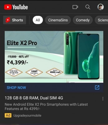 यूट्यूब पर चलने वाला ऐड. Scam Ad On Youtube (1)