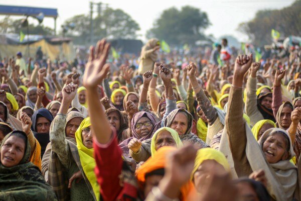 टिकरी बॉर्डर पर प्रोटेस्ट में शामिल हुईं महिलाएं. फाइल फोटो Women Farmers At Tikri