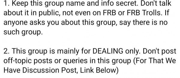 एक ग्रुप के नियम जो अपने मेम्बर को ग्रुप को सीक्रेट रखने के लिए कह रहा है. Keep Group Info Private