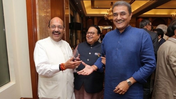 अमर सिंह के साथ प्रफुल्ल पटेल. फोटो क्रेडिट : getty image. अमर सिंह के साथ प्रफुल्ल पटेल. फोटो क्रेडिट : getty image.