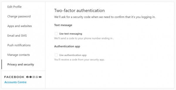 आप SMS या फ़िर authenticator ऐप की मदद से 2fa चालू कर सकते हैं. Instagram 2fa