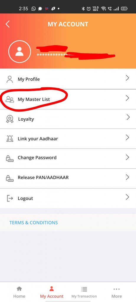 My Master List में जाकर पैसेंजर डीटेल भर लीजिए. Irctc Add Passenger Step1