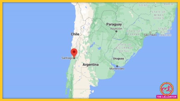 साउथ पसिफ़िक ओशन के किनारे बसा है चिले. (गूगल मैप्स) Chile Map