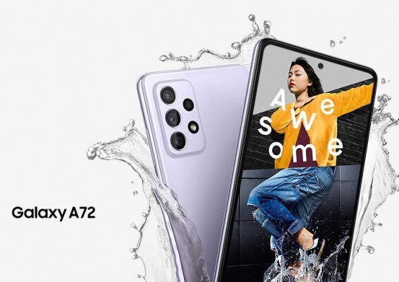 सैमसंग का Galaxy A72 स्मार्टफ़ोन ऐसा दिखता है. Galaxy A72