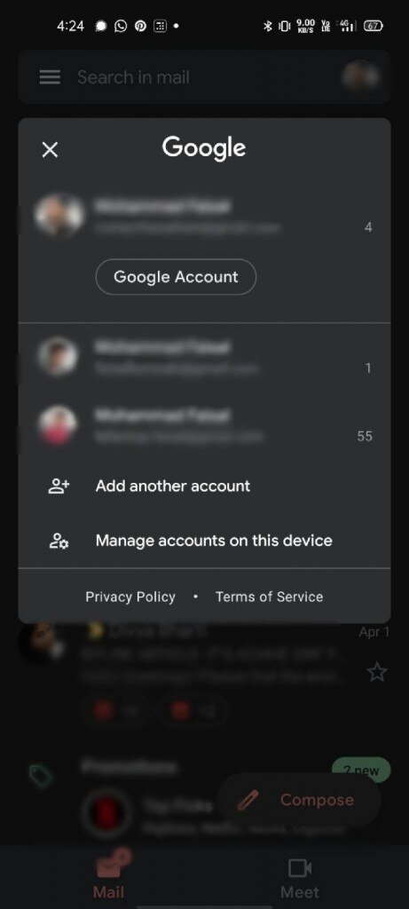 Gmail Accounts के बीच में ऐसे बदलाव कर सकते हैं. Gmail Accounts