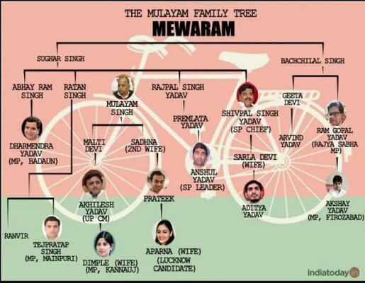 मुलायम सिंह यादव का परिवार. Yadav Family