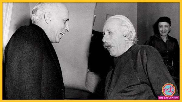 वैज्ञानिक अल्बर्ट आइंस्टाइन के साथ भारत के पहले पीएम जवाहरलाल नेहरू. (तस्वीर: एएफपी) Nehru Einstein