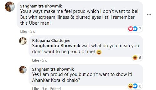 ऋतुपर्णा चैटर्जी का फेसबुक पोस्ट. Rituparna Chatterjee Facebook