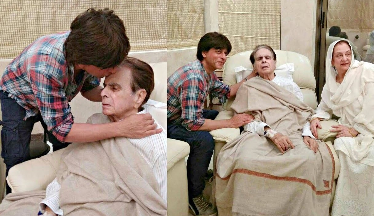 कुछ सालों पहले हॉस्पिटल से लौटे दिलीप कुमार से मिलने पहुंचे शाहरुख खान. कुछ सालों पहले हॉस्पिटल से लौटे दिलीप कुमार से मिलने पहुंचे शाहरुख खान.