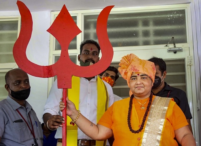 साध्वी प्रज्ञा सिंह ठाकुर. (फाइल फोटो- पीटीआई) Sadhvi Pragya