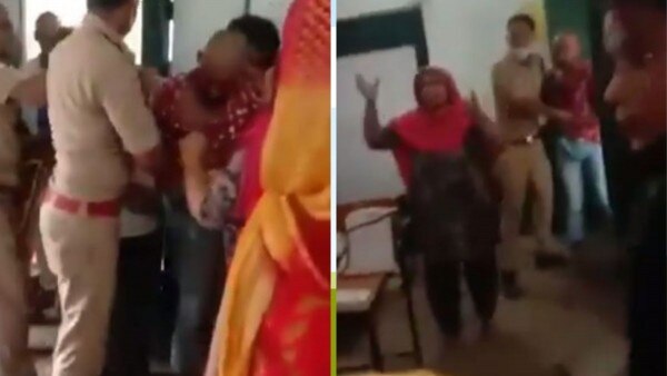 वायरल वीडियो के स्क्रीनशॉट्स. (Twitter@Benarasiyaa से साभार) Baghpat