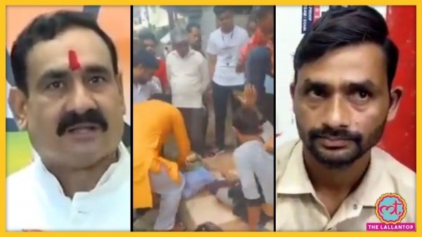 मुसलमान चूड़ीवाले तस्लीम (राइट) की पिटाई का वीडियो वायरल हुआ. पुलिस हरकत में आई लेकिन इस बीच प्रदेश के गृहमंत्री नरोत्तम मिश्रा (लेफ्ट) ने तस्लीम को ही मामले में आरोपी बता दिया. अब पीड़ित तस्लीम पर गंभीर मामले में एफआईआर दर्ज कर उसे गिरफ्तार कर लिया गया है. Indore Narottam Mishra Bangle Seller Beaten Viral Video