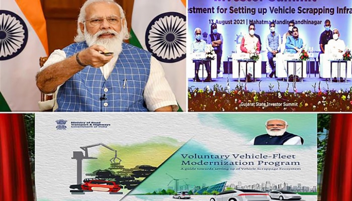 PM मोदी ने 13 अगस्त को स्क्रैप पॉलिसी लॉन्च की. (फोटो- PTI) Scrap Policy Launch