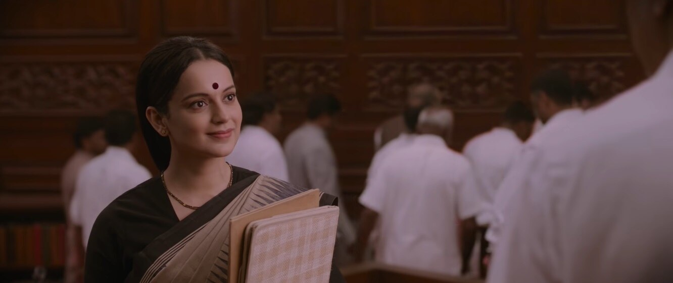 फिल्म 'थलैवी' के एक सीन में कंगना रनौत. फिल्म 'थलैवी' के एक सीन में कंगना रनौत.