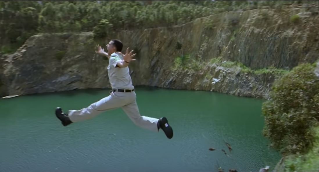 रिहर्सल बॉडी डबल ने की, स्टंट अक्षय ने किया. Akshay Jump