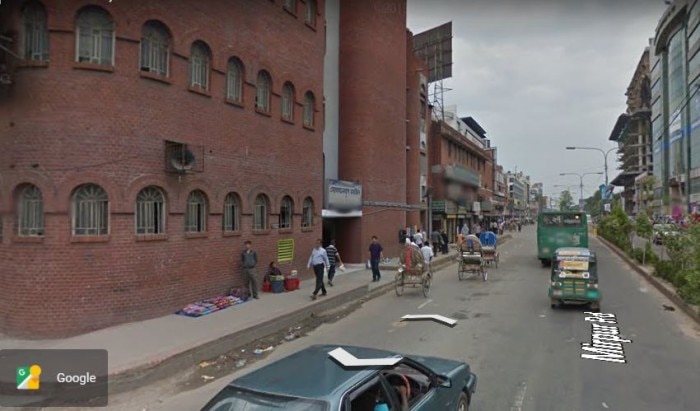 गूगट स्ट्रीट व्यू में मौजूद वायरल तस्वीर वाली इमारत. Sobhabagh Google Earth