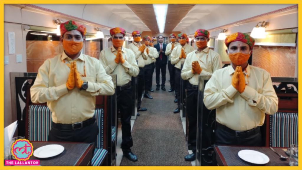 विरोध के चलते बदली गई रामायण एक्सप्रेस के वेटर्स की ड्रेस. (तस्वीर- इंडिया टुडे) ramayan express