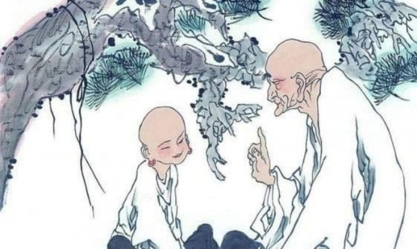 जेन गुरु गुटी और उनका शिष्य (तस्वीर: bluemountainzendo.org) Untitled Design