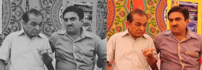 Ghanashyam Nayak (1944 2021) In Taarak Mehta Ka Ooltah Chashmah With Co Actor Dilip Joshi. Ghanashyam Nayak (1944 2021) In Taarak Mehta Ka Ooltah Chashmah With Co Actor Dilip Joshi.