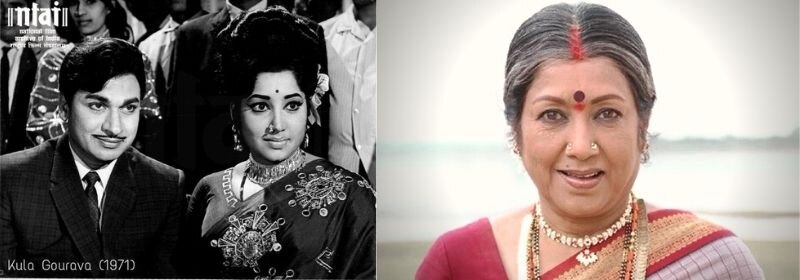 Jayanthi (1945 2021) In Kannada Film Kula Gourava With Actor Rajkumar, And A Still From Other Movie. Jayanthi (1945 2021) In Kannada Film Kula Gourava With Actor Rajkumar, And A Still From Other Movie.