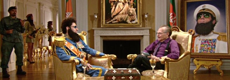 Larry King (1933 2021) Interviewing Sacha Baron Cohen As The Dictator. Larry King (1933 2021) Interviewing Sacha Baron Cohen As The Dictator.
