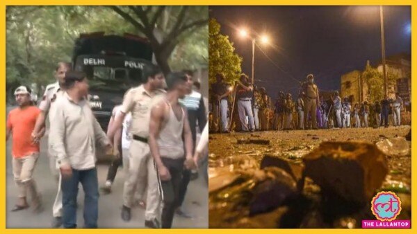 आरोपियों को रोहिणी कोर्ट ले जाती दिल्ली पुलिस (फोटो: एएनआई) Jahangirpuri Violence