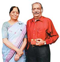 Sudarshan Vaid with wife Usha