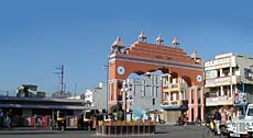 Atal Gate, built in the holkar style, fights for space with Indore modern structures