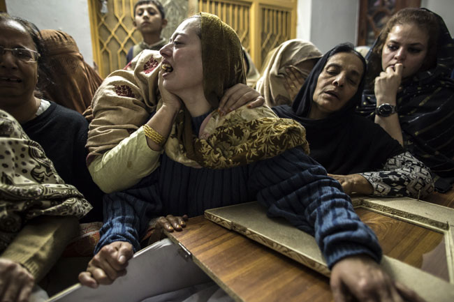 A mother mourns her son Mohammed Ali Khan, 15, a student who was killed during an attack by Taliban gunmen on the Army Public School, at her house in Peshawar December 16, 2014. Reuters