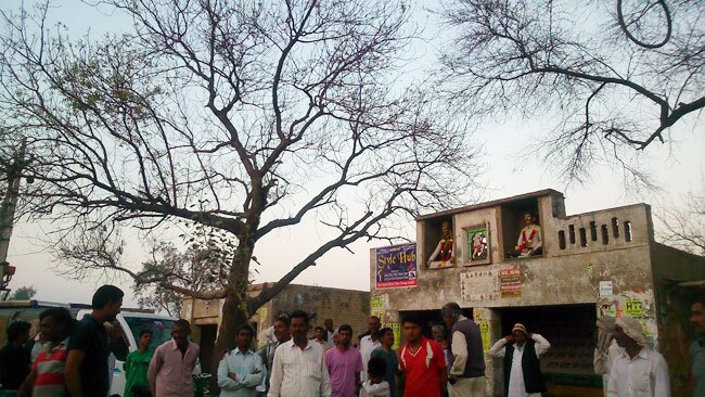 At a bus stop outside Hansi. Photo: Jugal R Purohit