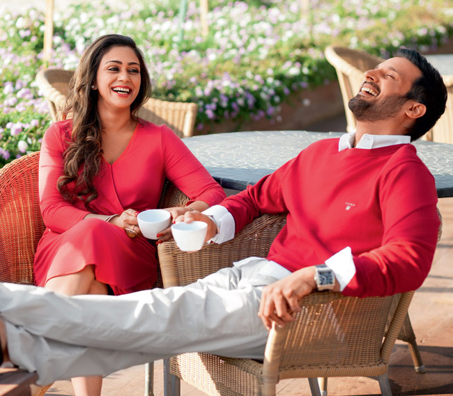 Jimmy Shergill with his wife