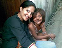 Tandan with Rubiana Ali playing young Latika Tandan with Rubiana Ali playing young Latika