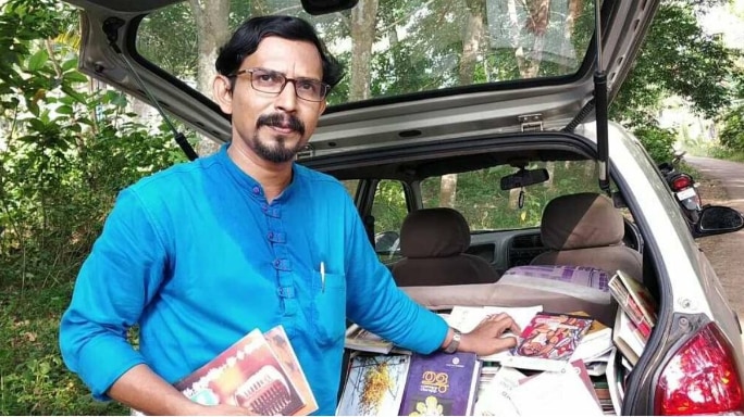 Lockdown Heroes: Kerala Professor Converts His Car Into A Mobile Library