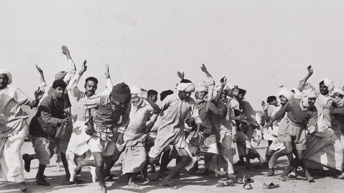 Art in Focus: Henri Cartier-Bresson's Refugees Performing Exercises, Kurukshetra, India