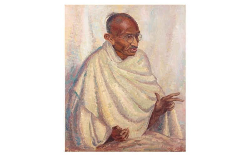 Untitled Portrait of Mahatma Gandhi by Clare Leighton