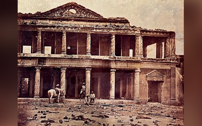 Interior of Sikandra Bagh After the Slaughter of 2,000 Rebels (1858)