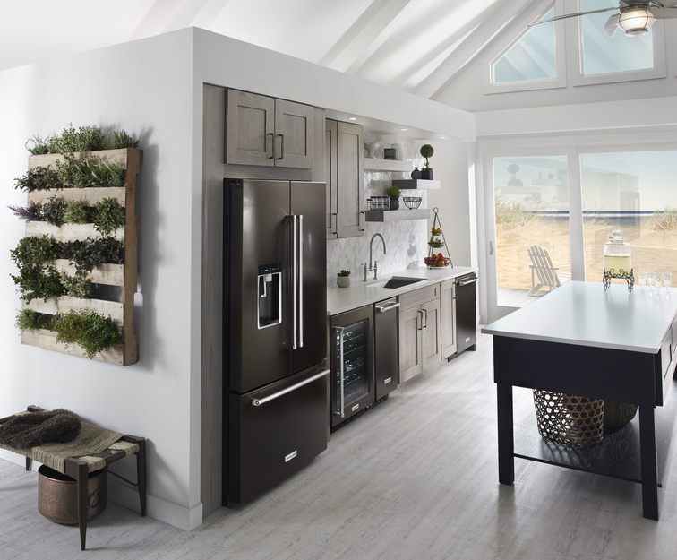 Kitchen with a garden