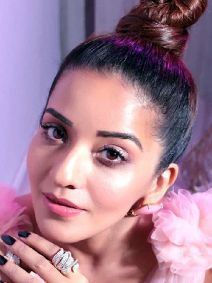 पिंक ड्रेस संग जूड़ा, देखें मोनालिसा का फोटोशूट