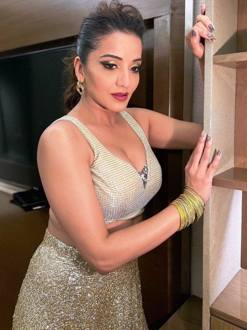 शिमरी ड्रेस में मोनालिसा का कातिलाना अंदाज