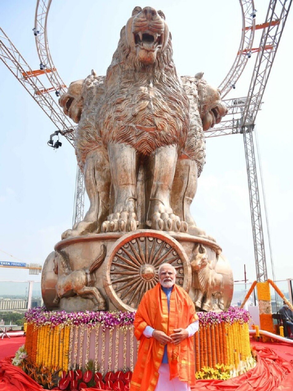 9500 किलो का अशोक स्तंभ! मोदी ने किया उद्घाटन 