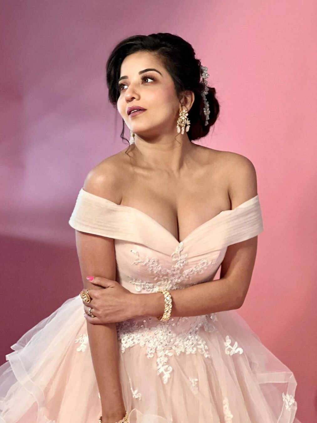 प्रिंसेस गाउन में मोनालिसा का ग्लैम लुक, दीवाने हुए फैंस