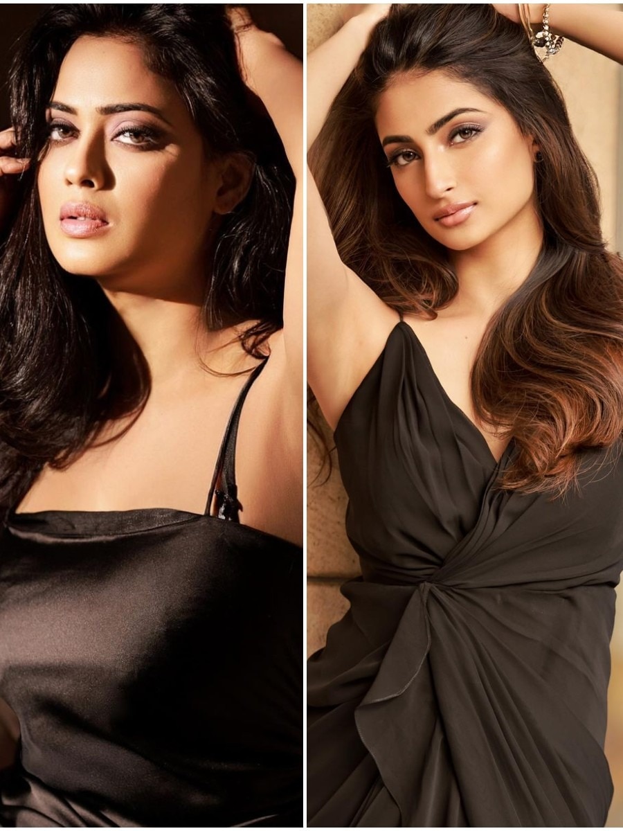 ब्लैक ड्रेस में श्वेता-पलक का जलवा, मां-बेटी की जोड़ी ने लूटी महफिल